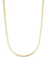 14K Yellow Solid Gold Park Avenue Bold Herringbone Necklace