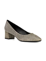 Peony Sparkle Metallic Pumps