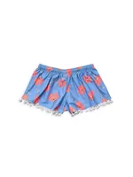 Little Girl's & Beach Bloom Swim Shorts