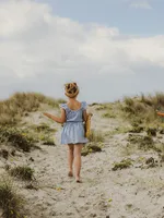 Little Girl's & Seersucker Cornflower Frilled Beachwear Dress