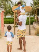 Little Boy's & Sunrise Shark Volley Board Shorts