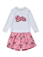 Little Girl's & Girl's Palm Paradise Long-Sleeve Rash Top