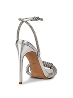 Jewell Metallic Leather Ankle-Strap Sandals