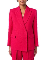 Textured Concealed Closure Blazer