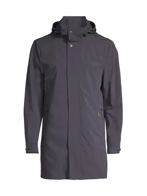 Hooded Long Rain Jacket