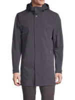 Hooded Long Rain Jacket