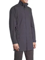 Hooded Long Rain Jacket