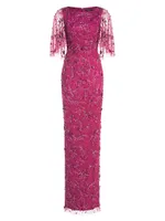 Romina Beaded Column Gown