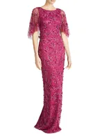 Romina Beaded Column Gown