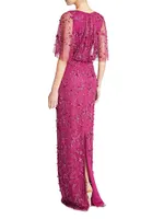 Romina Beaded Column Gown