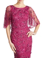 Romina Beaded Column Gown