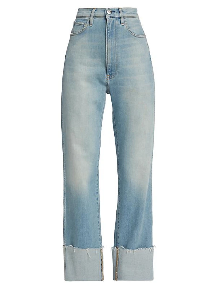 Claudia Extreme High Kick Straight-Leg Jeans