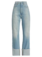 Claudia Extreme High Kick Straight-Leg Jeans