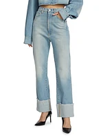 Claudia Extreme High Kick Straight-Leg Jeans