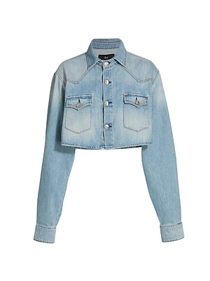 Stefy Denim Cropped Jacket
