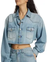 Stefy Denim Cropped Jacket