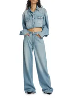 Stefy Denim Cropped Jacket