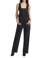 Cindy Wide-Leg Denim Overalls