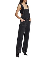 Cindy Wide-Leg Denim Overalls