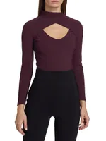 Manique Cutout Mockneck Top