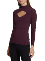 Manique Cutout Mockneck Top