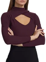 Manique Cutout Mockneck Top