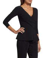 Poppy V-Neck Peplum Top