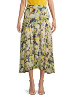 Enlighten Watercolor Midi Skirt