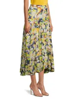 Enlighten Watercolor Midi Skirt