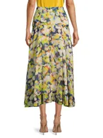 Enlighten Watercolor Midi Skirt