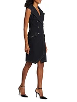 Stefano Double-Breasted Stretch Blazer Dress