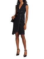 Stefano Double-Breasted Stretch Blazer Dress