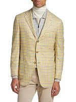 Plaid Cashmere-Blend Sportcoat