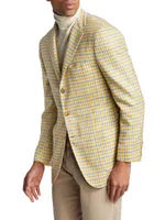 Plaid Cashmere-Blend Sportcoat