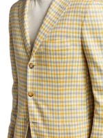 Plaid Cashmere-Blend Sportcoat