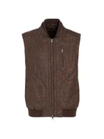 Padded Wool-Blend Vest