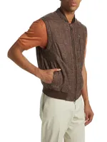 Padded Wool-Blend Vest