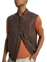 Padded Wool-Blend Vest