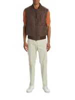 Padded Wool-Blend Vest