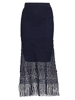 Horizon Macramé Lace Midi-Skirt