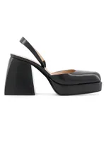 Bulla Jones 120MM Sling-Back Leather Platform Pumps