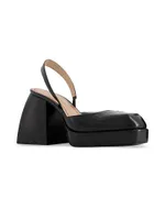 Bulla Jones 120MM Sling-Back Leather Platform Pumps