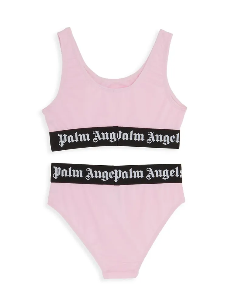 Little Girl's & 2-Piece Logo Tape Bikini Set