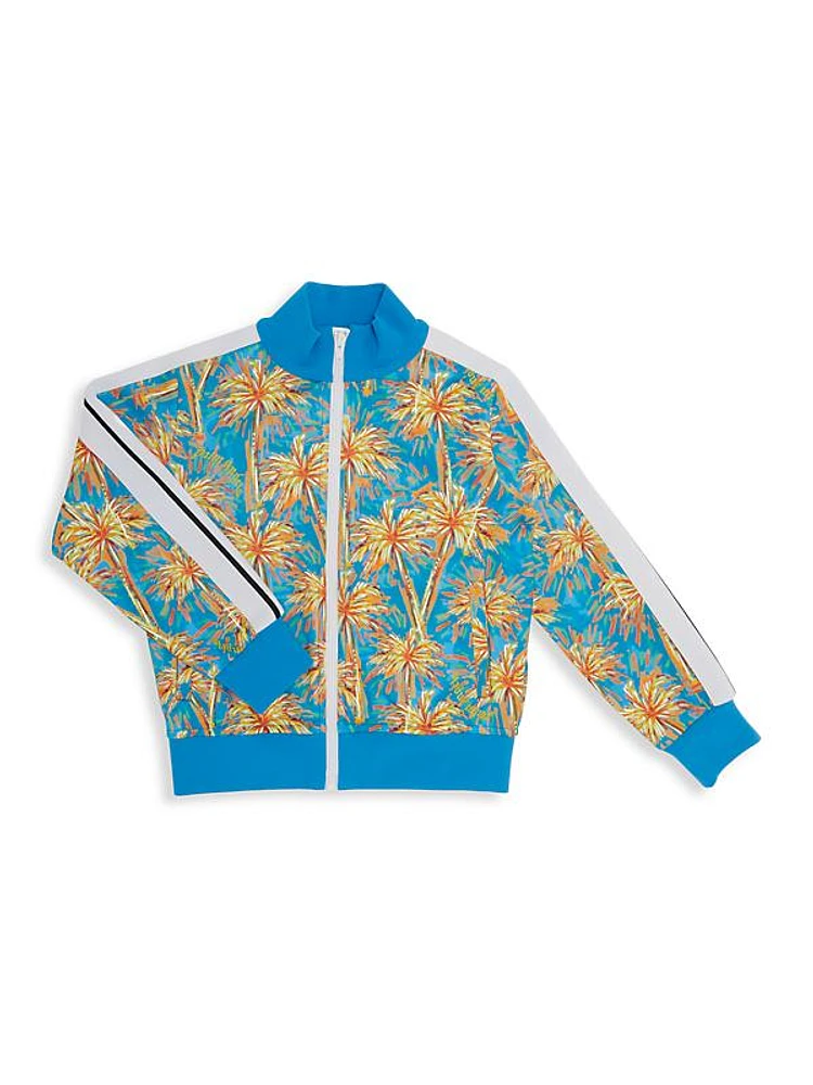 Little Kid's & Kid's Aop Palms Track Jacket