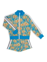 Little Kid's & Kid's Aop Palms Track Jacket