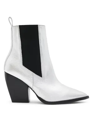 Ria Metallic Leather Chelsea Boots