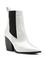 Ria Metallic Leather Chelsea Boots