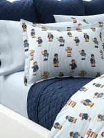 Teddy Bear Stripe 3-Piece Duvet Cover Set