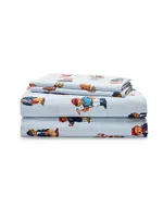 Teddy Bear Stripe 4-Piece Sheeting Set