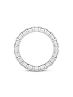 14K White Gold & 2 TCW Emerald-Cut Natural Diamond Eternity Band